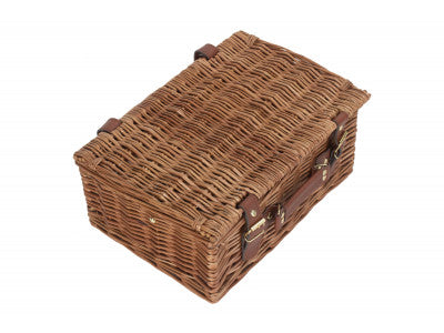 2 PERSON GREEN TWEED CLASSIC PICNIC HAMPER