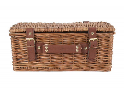 2 PERSON GREEN TWEED CLASSIC PICNIC HAMPER