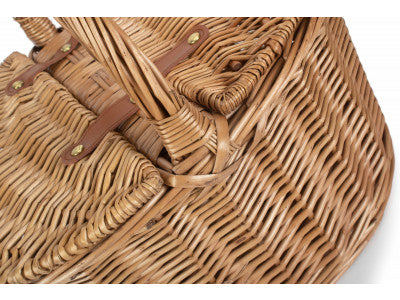 LIGHT STEAMED OVAL LIDDED HAMPER