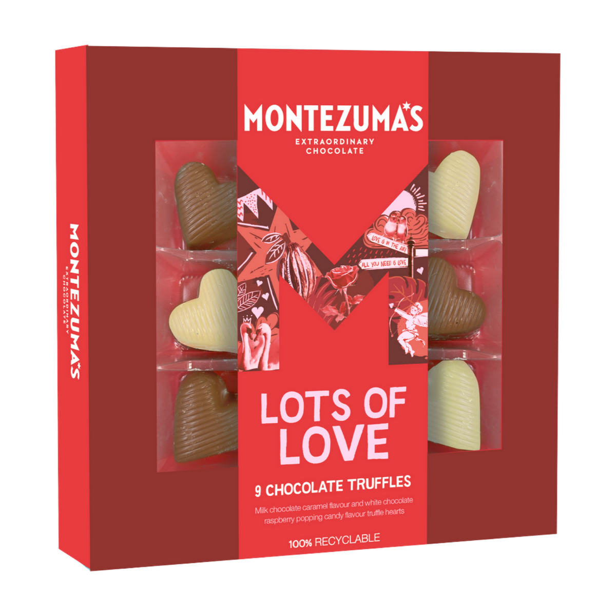Montezuma's 'Lots of Love' 9 Chocolate Truffle Hearts (90g)