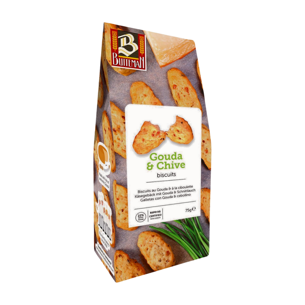 Buiteman Gouda & Chive Biscuits (75g)