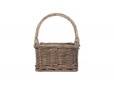 ANTIQUE WASH SQUARE 4 SECTION CUTLERY BASKET