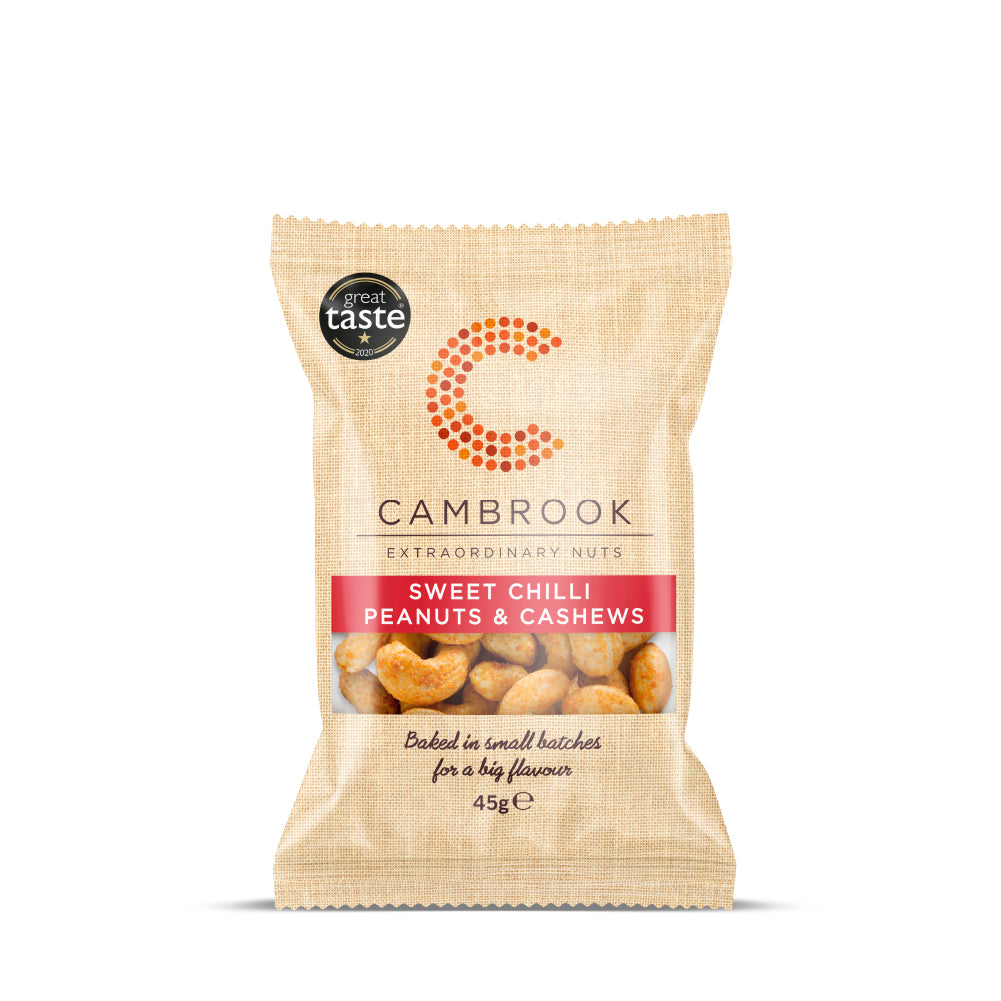 Cambrook Baked Sweet Chilli Peanuts & Cashews (45g)