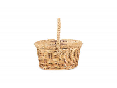 CHILD'S OVAL LIDDED HAMPER