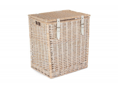 SIZE 1 - WHITE WASH VINTNER STORAGE HAMPER