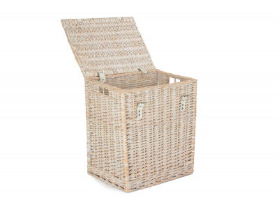 SIZE 1 - WHITE WASH VINTNER STORAGE HAMPER