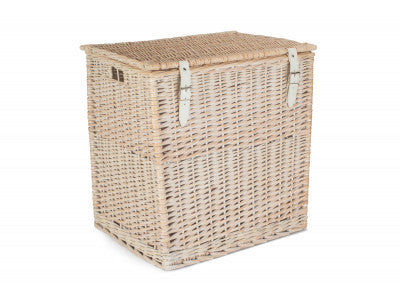 SIZE 2 - WHITE WASH VINTNER STORAGE HAMPER