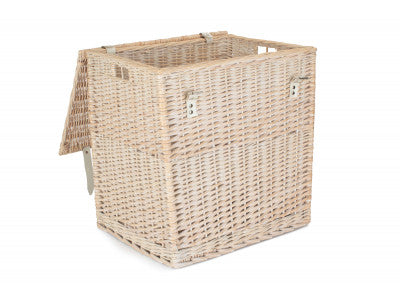 SIZE 2 - WHITE WASH VINTNER STORAGE HAMPER
