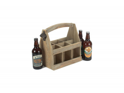 OAK EFFECT 6 BEER BOTTLE CARRIER
