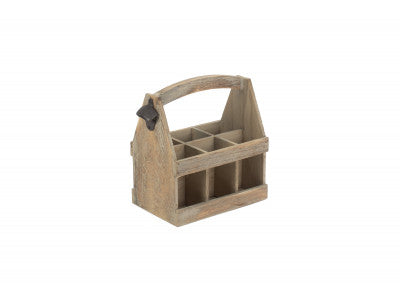 OAK EFFECT 6 BEER BOTTLE CARRIER