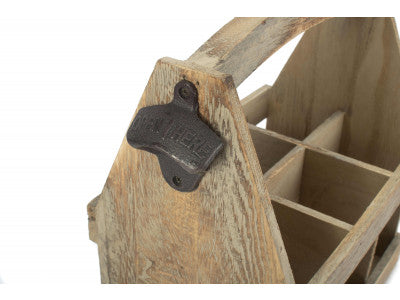 OAK EFFECT 6 BEER BOTTLE CARRIER