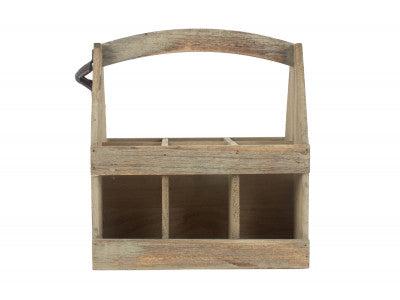 OAK EFFECT 6 BEER BOTTLE CARRIER