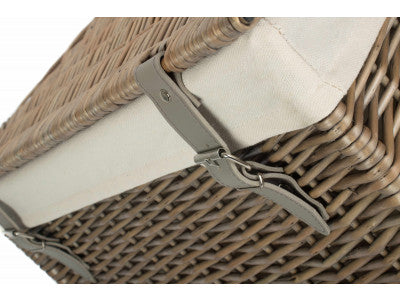 SIZE 2 - BOUTIQUE ANTIQUE WASH STORAGE LAUNDRY HAMPER with LINING