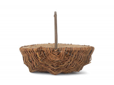 SMALL OVAL UNPEELED WILLOW GARDEN TRUG