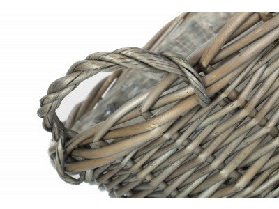 LARGE ROUND ANTIQUE WASH DISPLAY TRAY with PLASTIC LINING