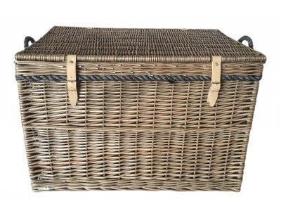 29" ANTIQUE WASH STORAGE HAMPER