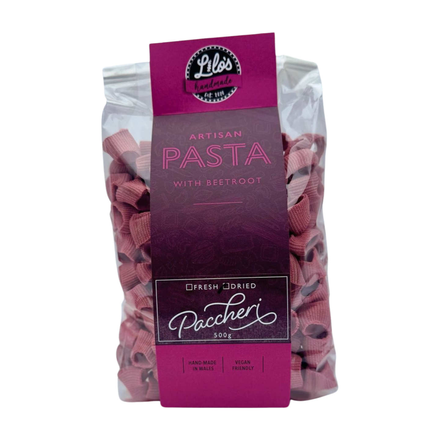 Lilo's Handmade Artisan Pasta with Beetroot (500g)
