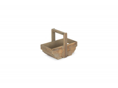 SMALL OAK EFFECT WOODEN TRUG
