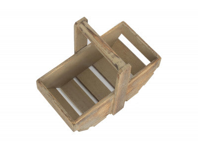 SMALL OAK EFFECT WOODEN TRUG