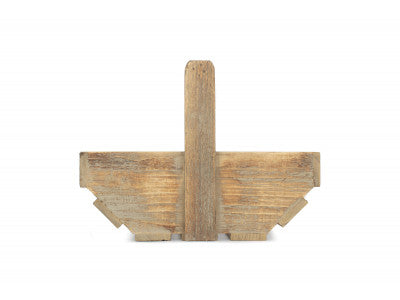 SMALL OAK EFFECT WOODEN TRUG