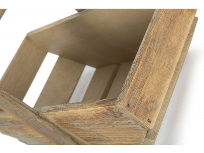 SMALL OAK EFFECT WOODEN TRUG