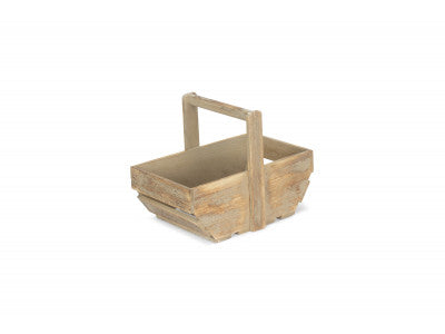 MEDIUM OAK EFFECT WOODEN TRUG