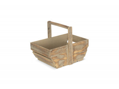 LARGE OAK EFFECT WOODEN TRUG
