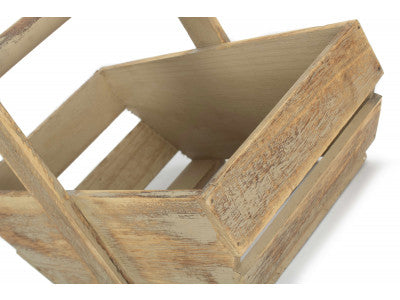 LARGE OAK EFFECT WOODEN TRUG