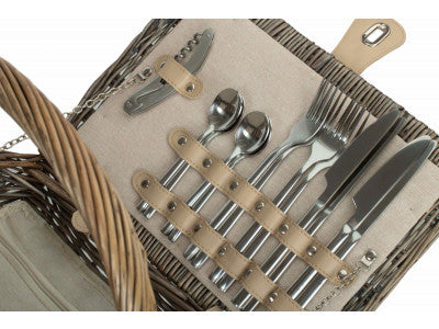 DOUBLE LIDDED 4 PERSON PICNIC HAMPER