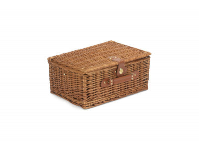 2 PERSON BLUE TWEED HAMPER
