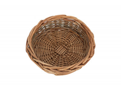 SMALL UNPEELED WILLOW ROUND TRAY