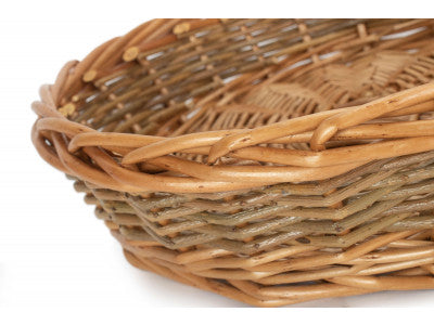 LARGE UNPEELED WILLOW ROUND TRAY