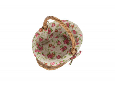 CHILD'S COUNTRY OVAL SHOPPER with GARDEN ROSE LINING