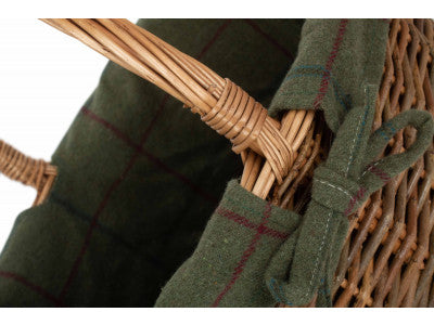 COUNTRY OVAL SHOPPER with GREEN TWEED LINING