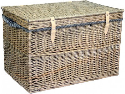 29" ANTIQUE WASH STORAGE HAMPER