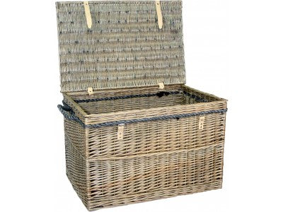 29" ANTIQUE WASH STORAGE HAMPER
