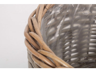 LARGE ROUND ANTIQUE WASH PLANTER