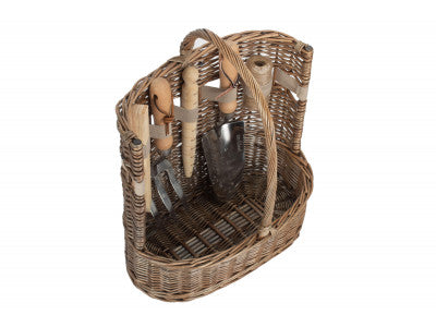 LARGE ANTIQUE WASH DELUXE GARDEN TOOL BASKET