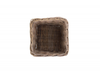SQUARE RATTAN STORAGE BASKET
