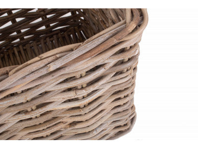 SQUARE RATTAN STORAGE BASKET