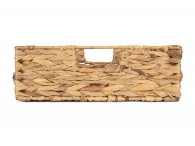 MEDIUM WATER HYACINTH SHALLOW RECTANGULAR STORAGE BASKET