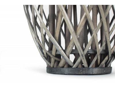 GREY WASH WILLOW CANDLE LANTERN