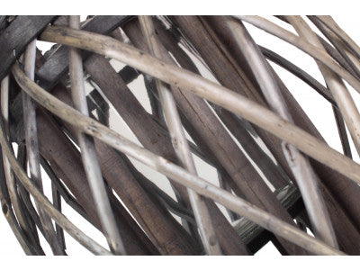 SMALL GREY WASH WILLOW CANDLE LANTERN