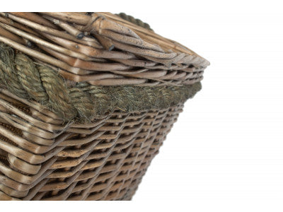 MEDIUM RECTANGULAR ROPE HANDLED LOG BASKET