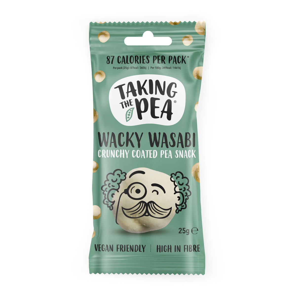 Taking The Pea Wacky Wasabi Crunchy Coated Pea Snack (25g)