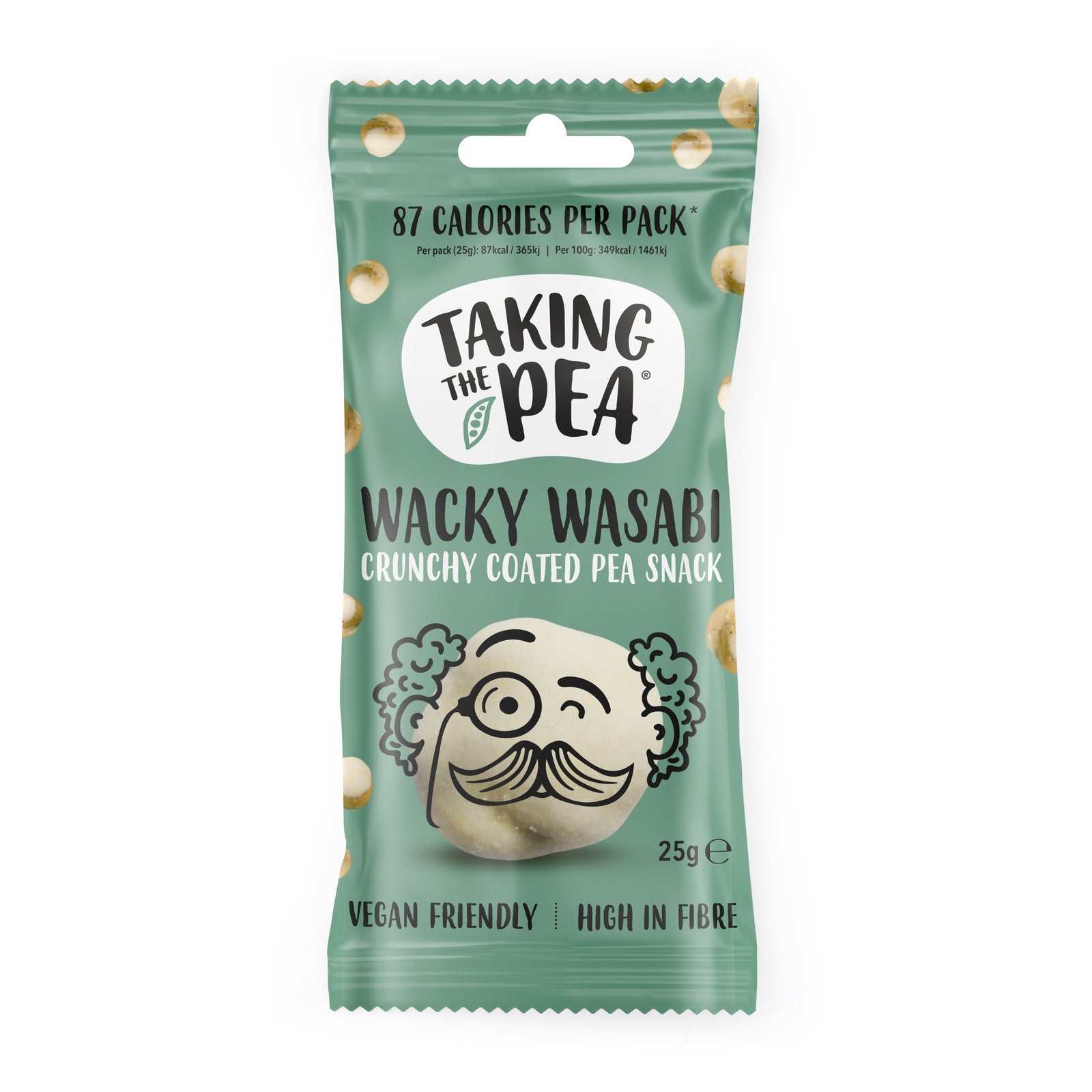 Taking The Pea Wacky Wasabi Crunchy Coated Pea Snack (25g)