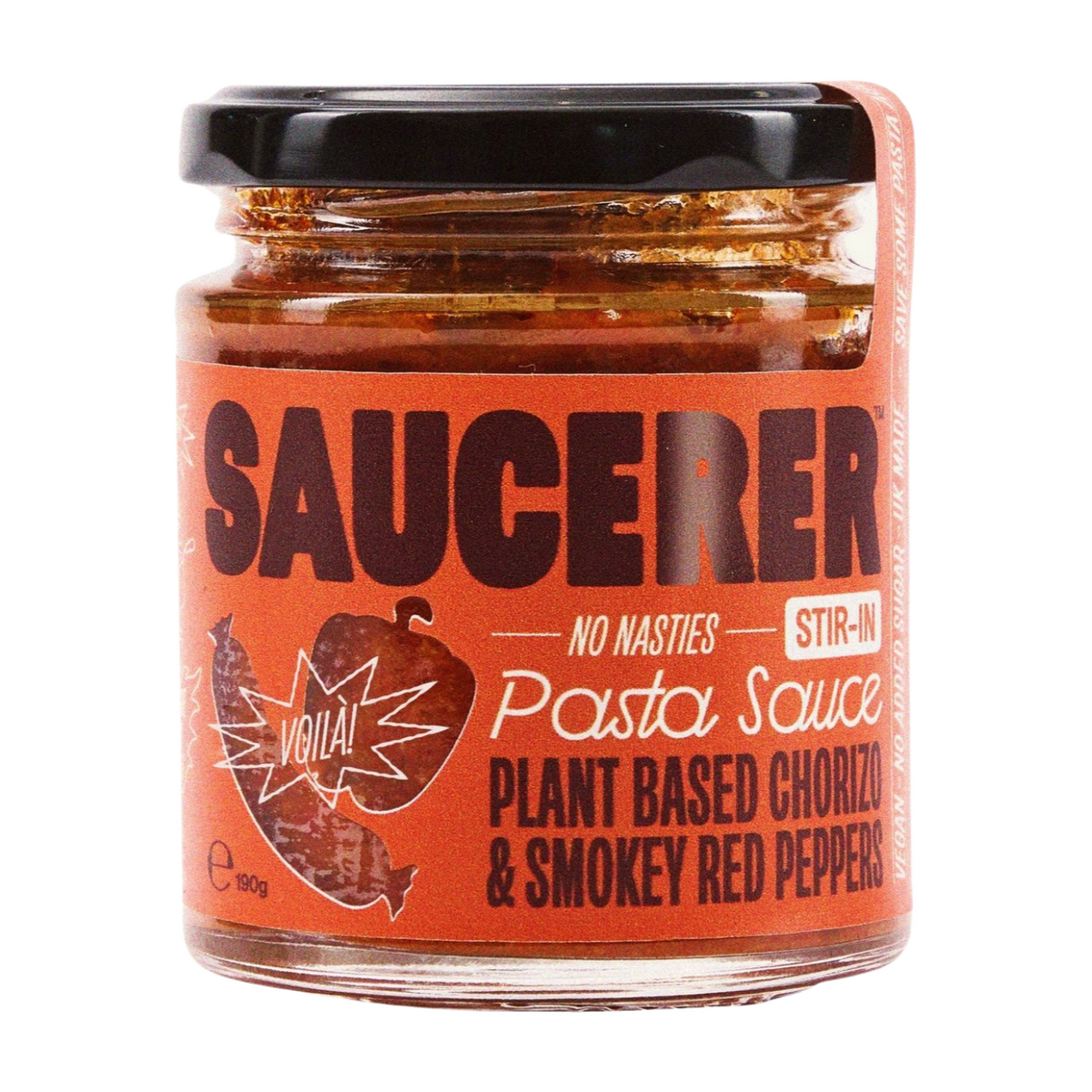 Saucerer Plant Based Chorizo & Smoky Peppers Pasta Sauce (190g)