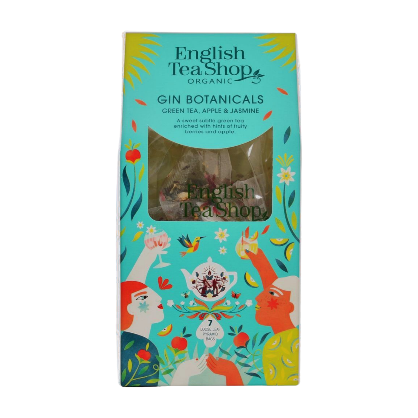 English Tea Shop Organic Green Tea, Apple & Jasmine Gin Botanicals (14g)