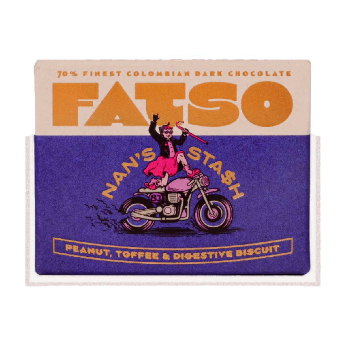Fatso 'Nan's Stash' Peanut, Toffee & Digestive Biscuit (40g)