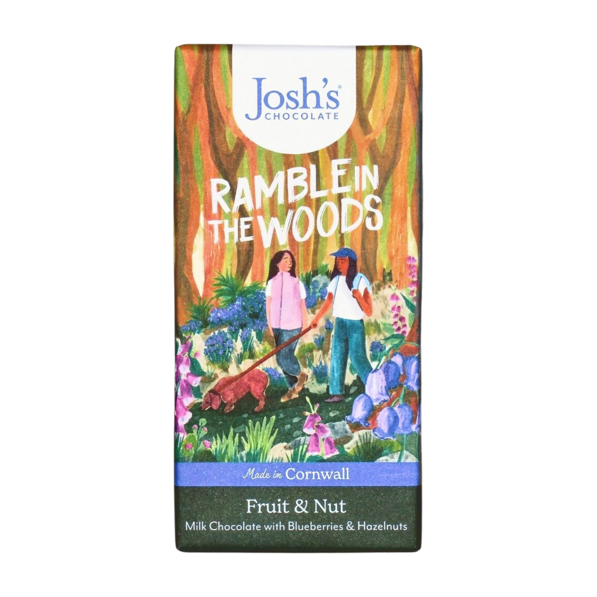 Josh's Chocolate Milk Chocolate Bar with Blueberries & Hazelnuts (90g)